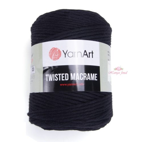 YarnArt Twisted Macrame 750 - kifésülhető fonal - fekete