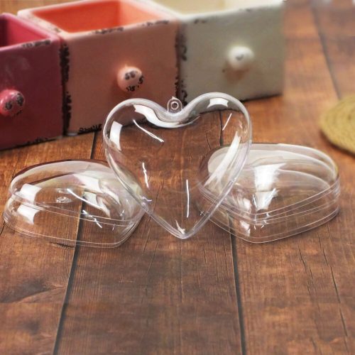 Szétválasztható műanyag szív forma - 8 cm