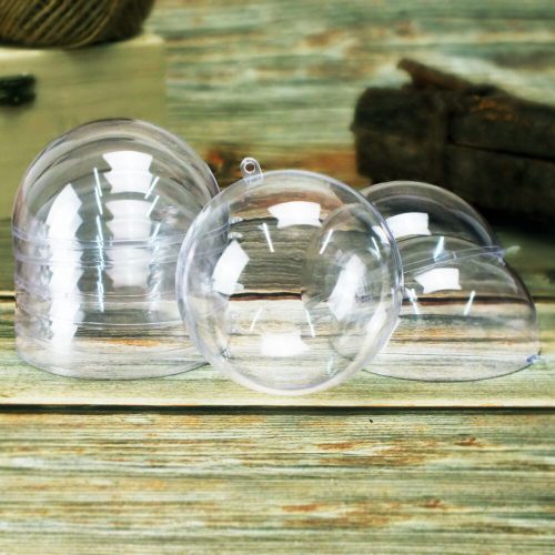 Szétválasztható műanyag gömb forma - 10 cm