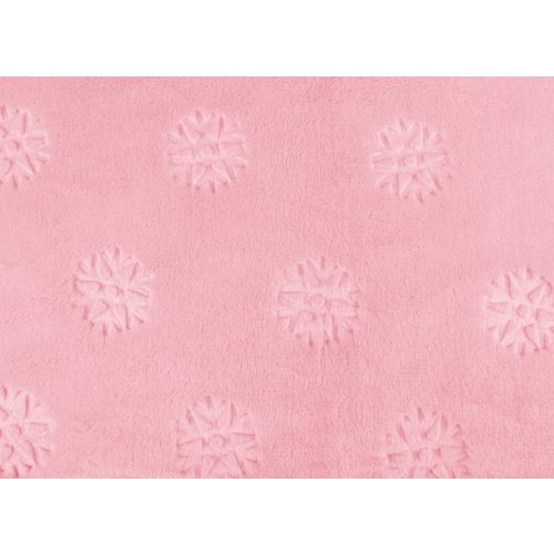 Minki sima / puha plüss hópehely - rózsaszín - 860342