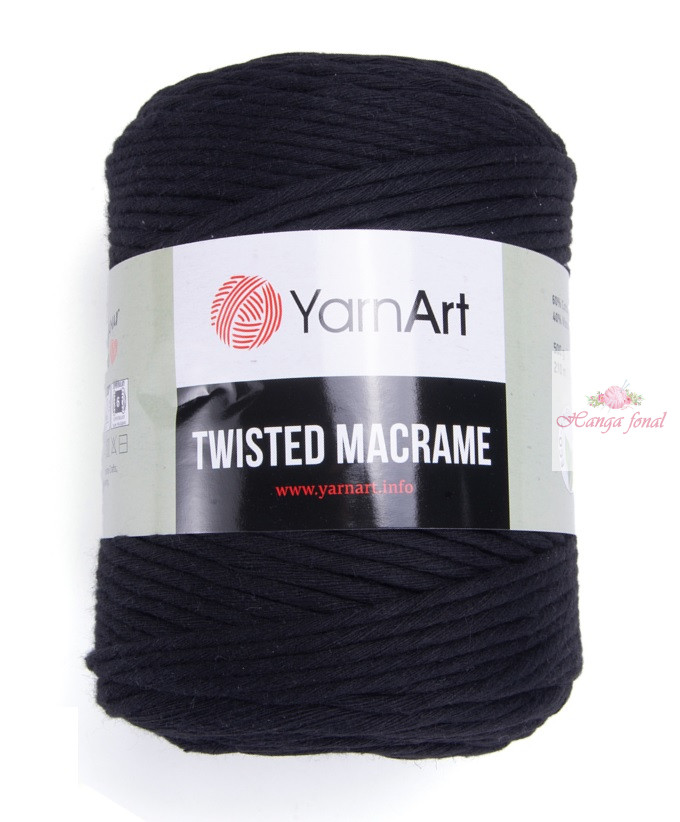 YarnArt Twisted Macrame 750 - kifésülhető fonal - fekete