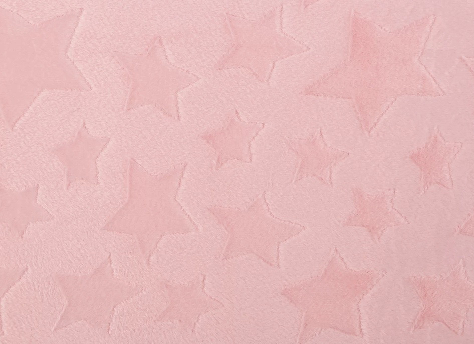 Minki sima / puha plüss csillag - púder rózsaszín - 860549